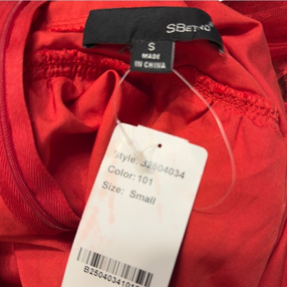 Red Heart Lacey V Neck Mini Valentines Dress Romantic Garden Boho Flirty - Picture 13 of 13